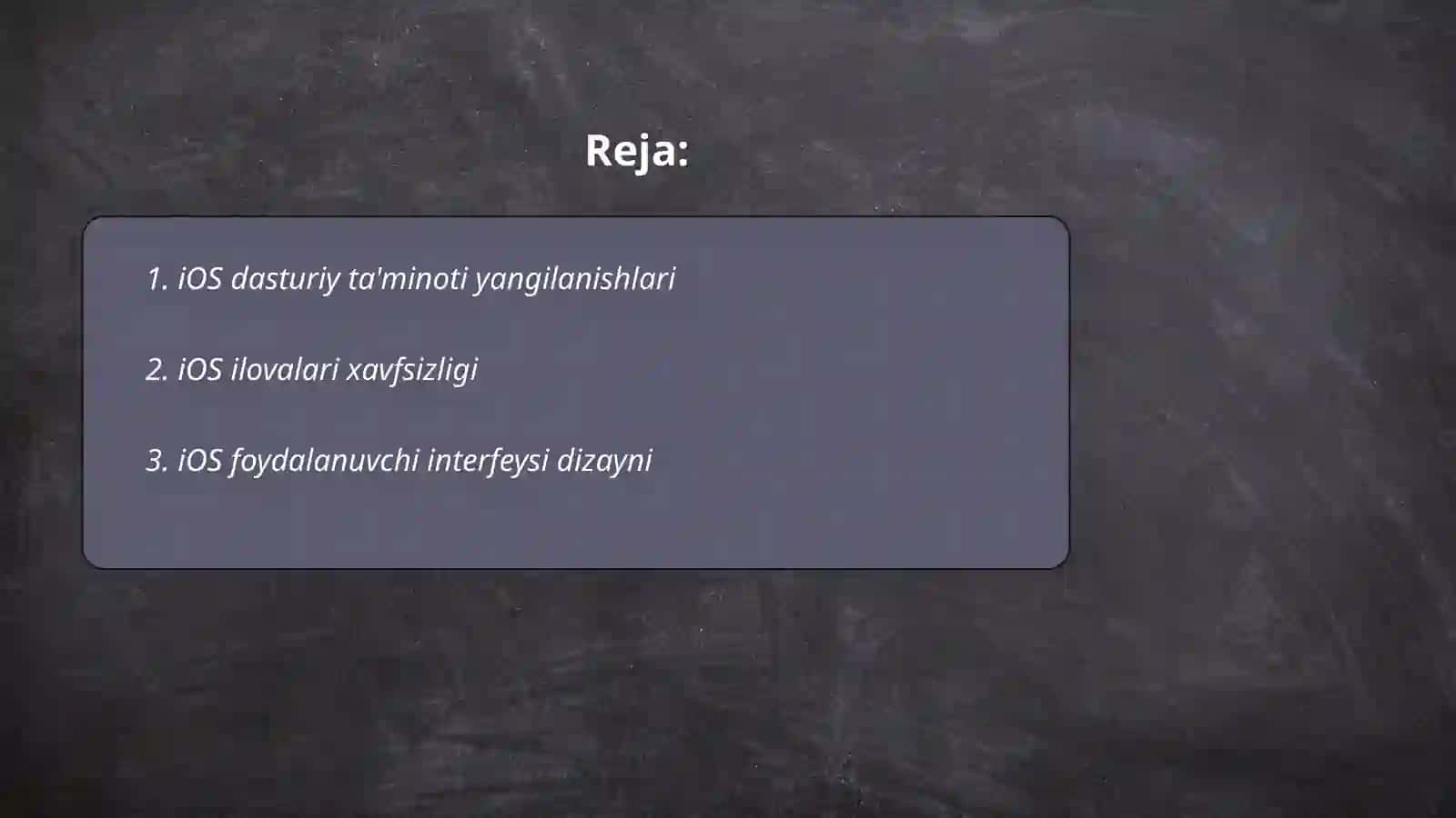 iOS mobil operatsion tizim 2