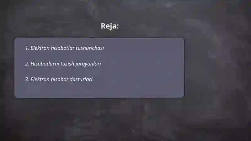 Elektron hisobotlarni tuzish va tuzatish tartibi 2
