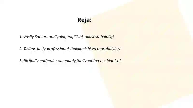 Vasliy Samarqandiyning hayoti va ijodi 2