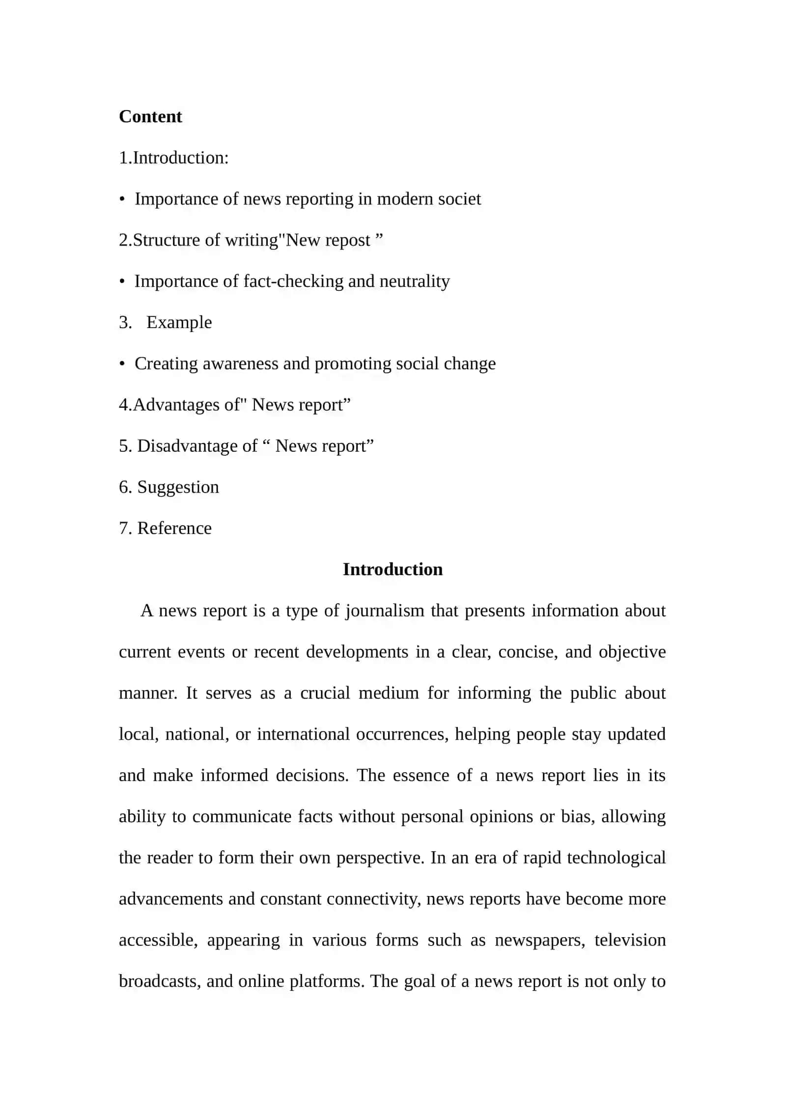 News Report Writing 2