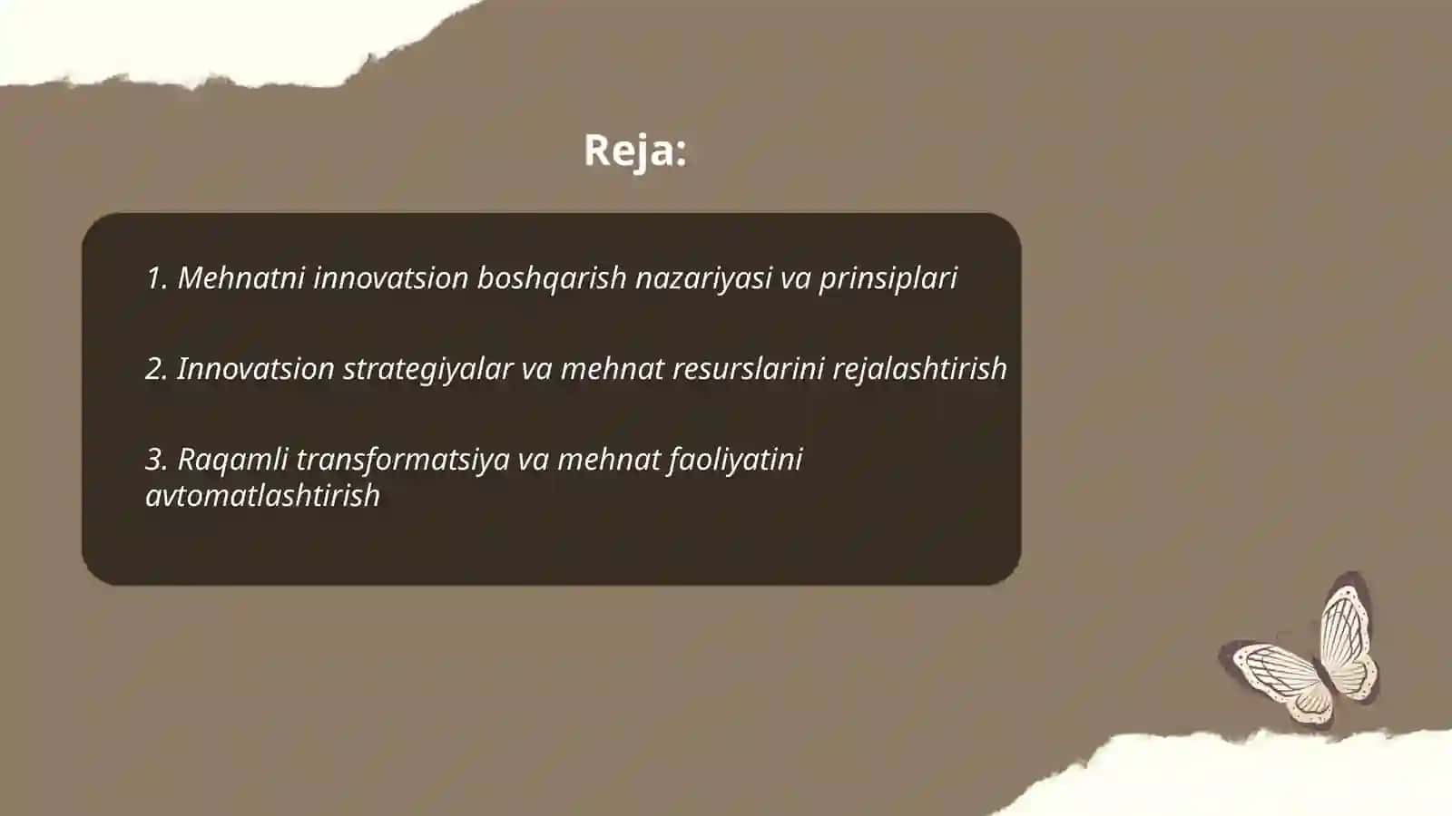 Mehnatni innovatsion boshqarish 2