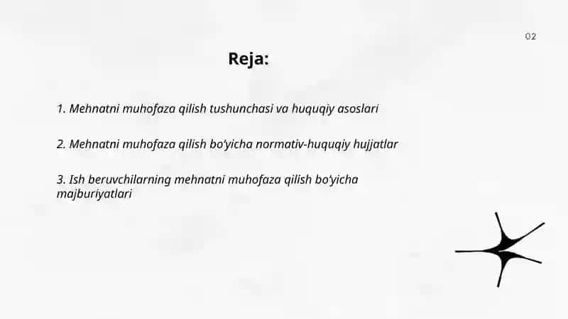 Mehnatni muhofaza qilish qonunlari 2