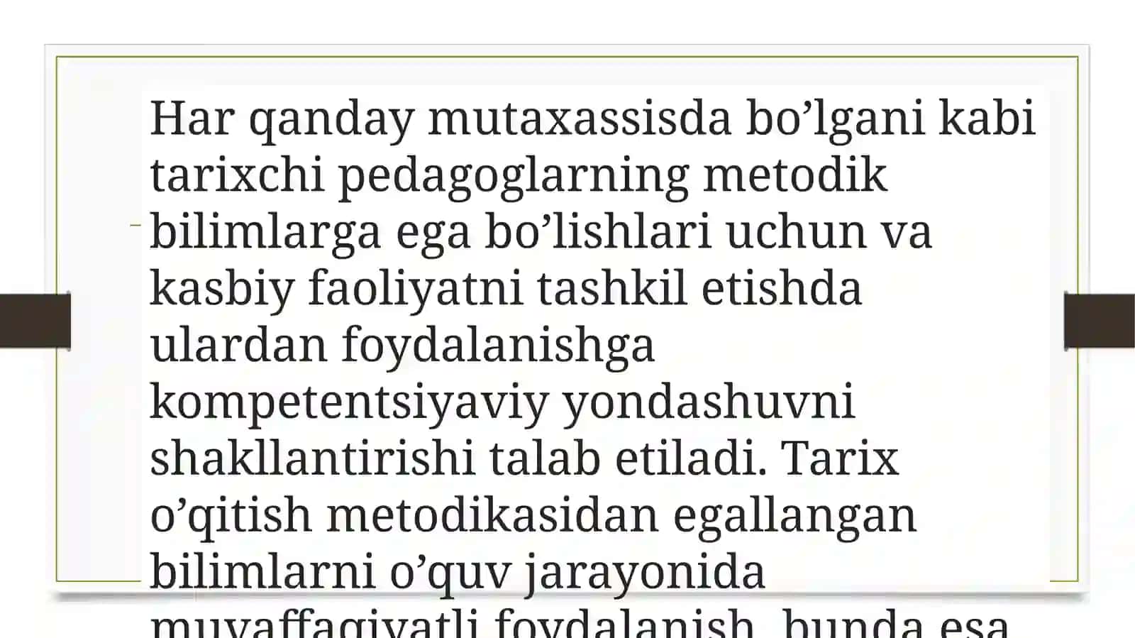 Tarix darslarida ta'lim vositalaridan foydalanish 2
