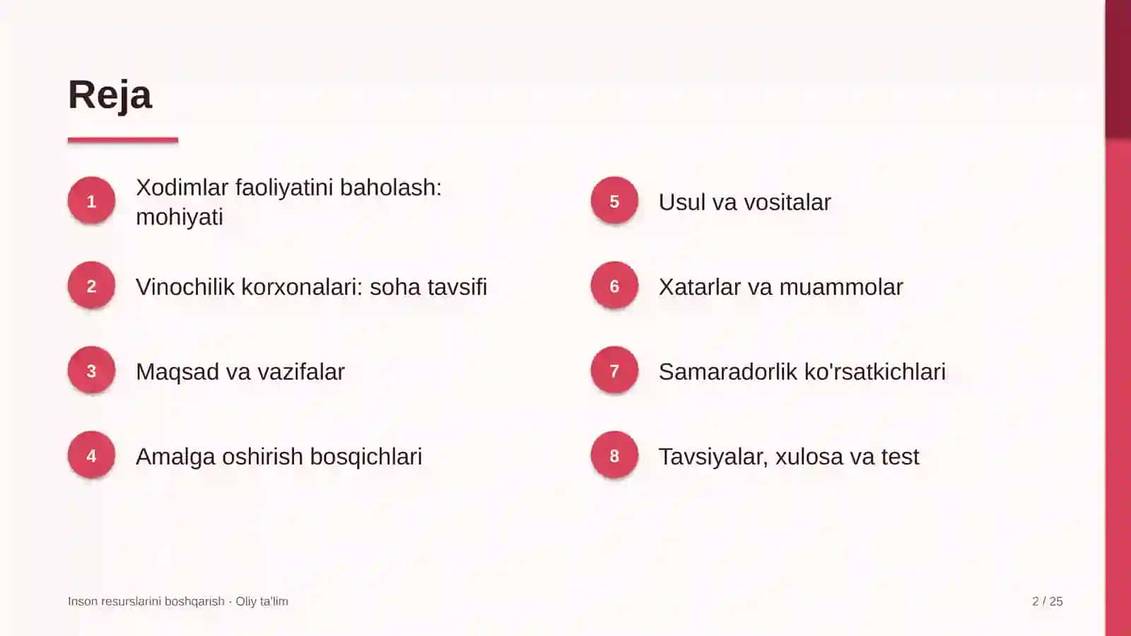 Vinochilik korxonalarida xodimlar faoliyatini baholash 2