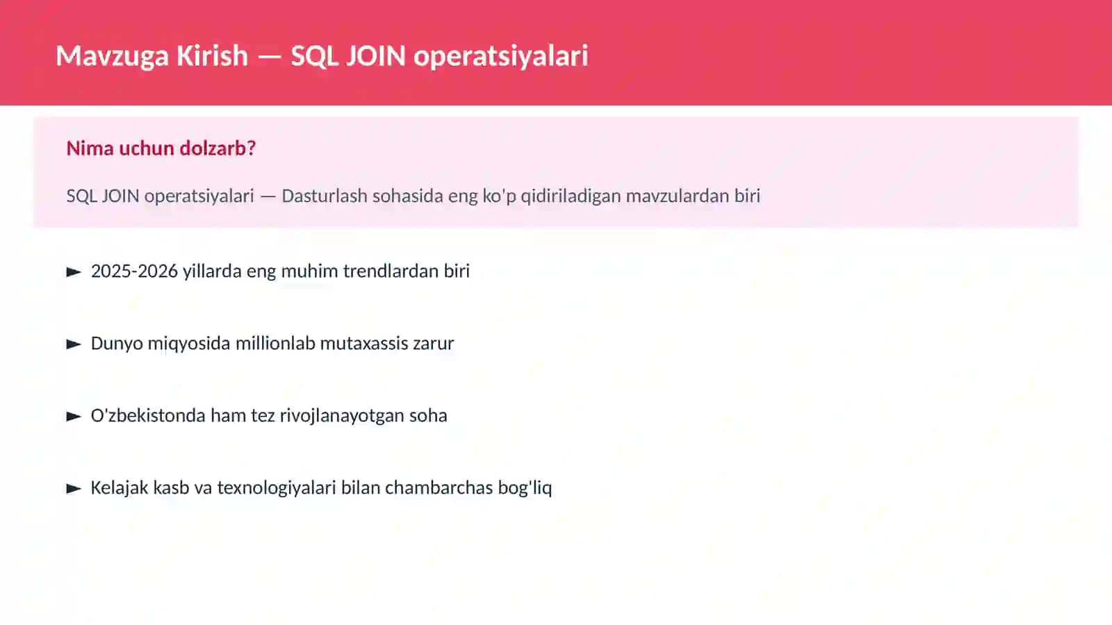 SQL JOIN operatsiyalari 2