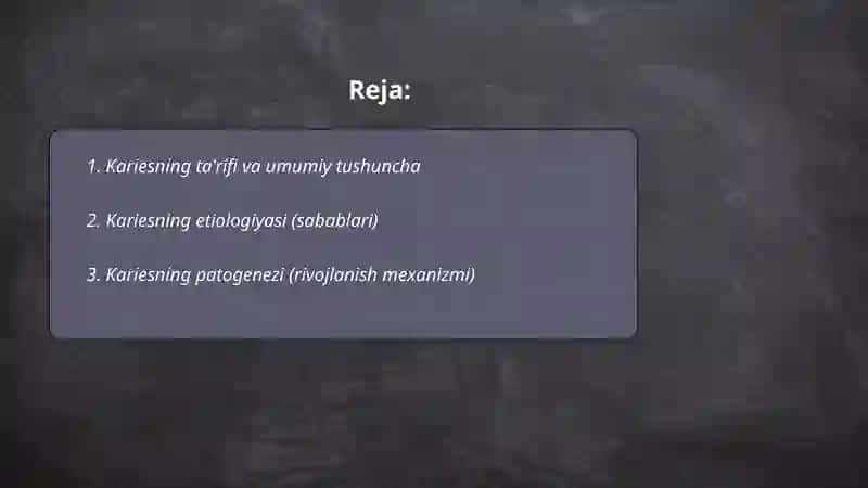 Karies haqida tushuncha 2