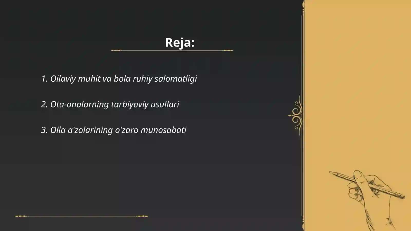 Oilaviy muhit va oilaviy munosabatlarning bola xulqiga ta'siri 2