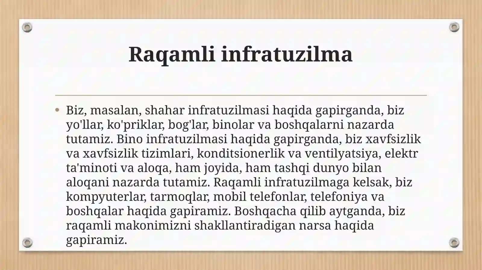 Raqamli infratuzilma 2