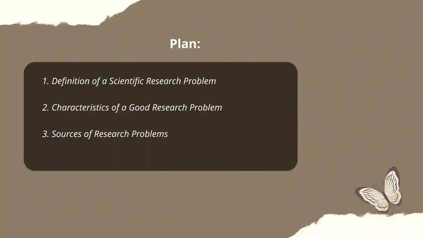 Components of scientific research problem 2