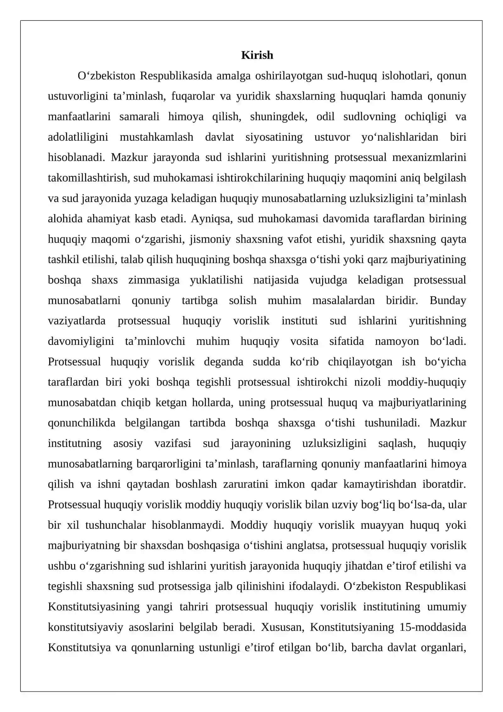 Protsessual huquqiy vorislik 2