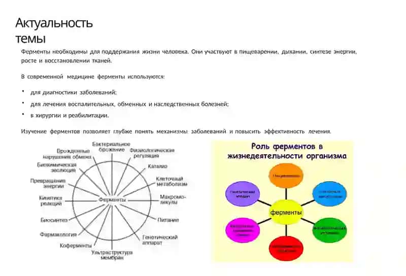 Применение ферментов в медицине 2