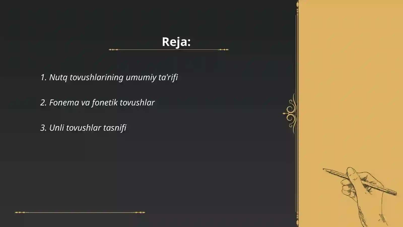 Nutq tovushlar tasnifi 2