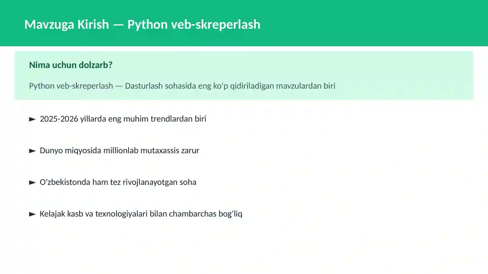 Python veb-skreperlash 2