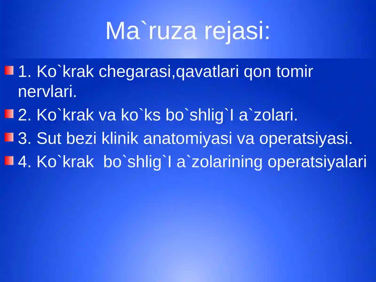 Ko`krakning klinika anatomiyasi 2