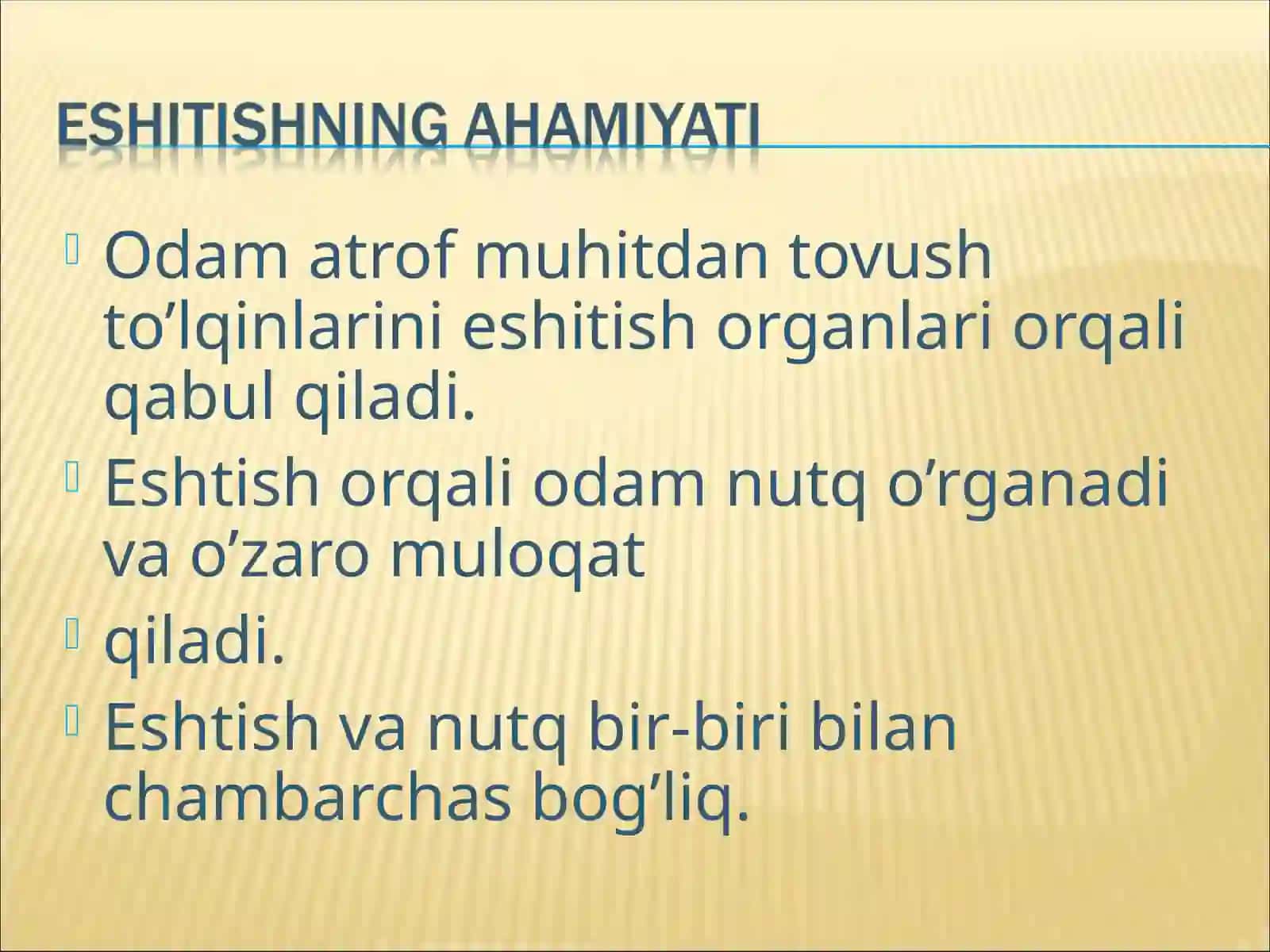 Odamning eshitish organlari 2