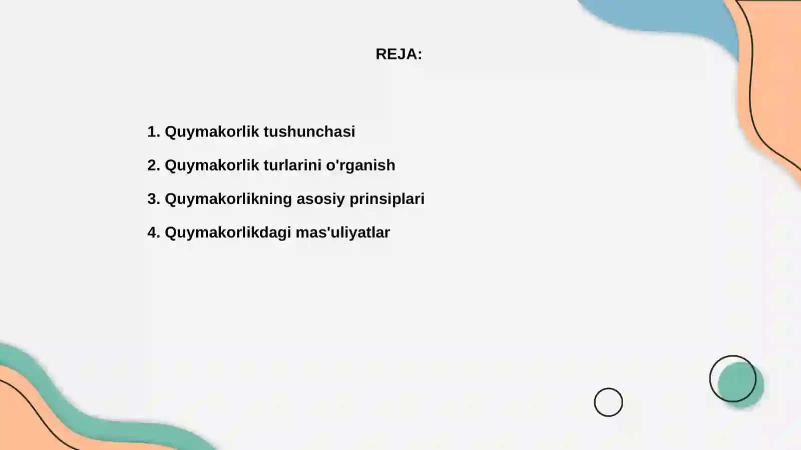 Quyma­korlik asoslari 2