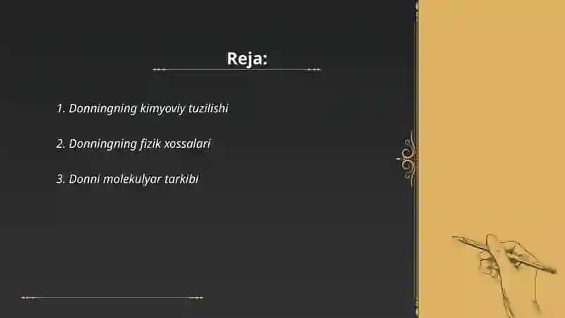 Donning tuzilishi va xossalari 2