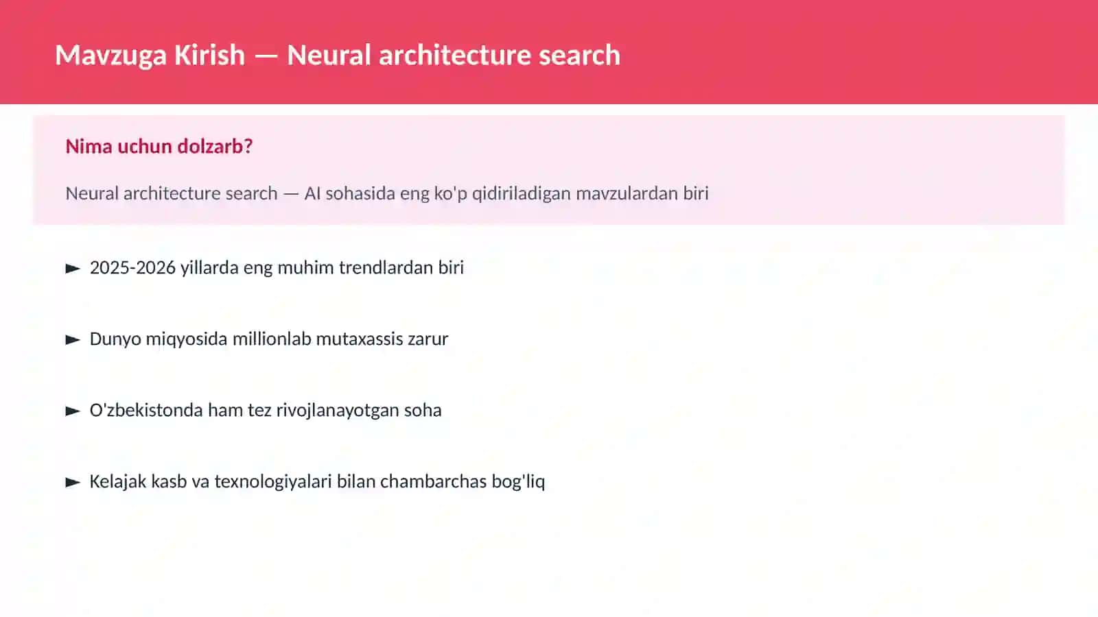 Neural architecture search 2