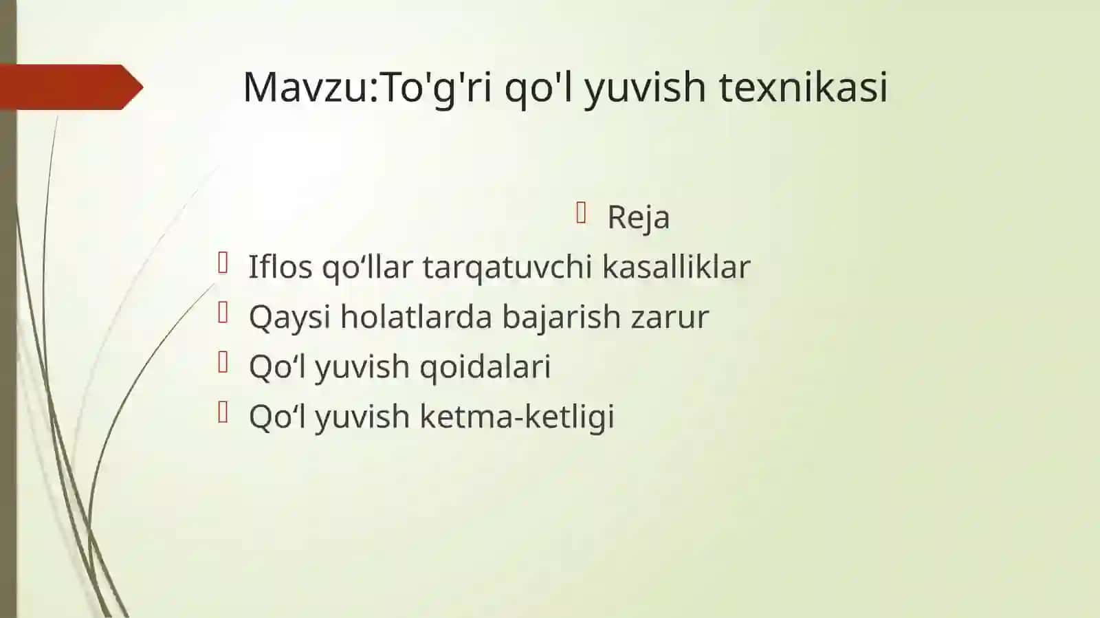 To'g'ri qo'l yuvish texnikasi 2