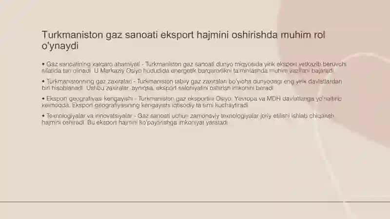 Turkmaniston sanoati 2