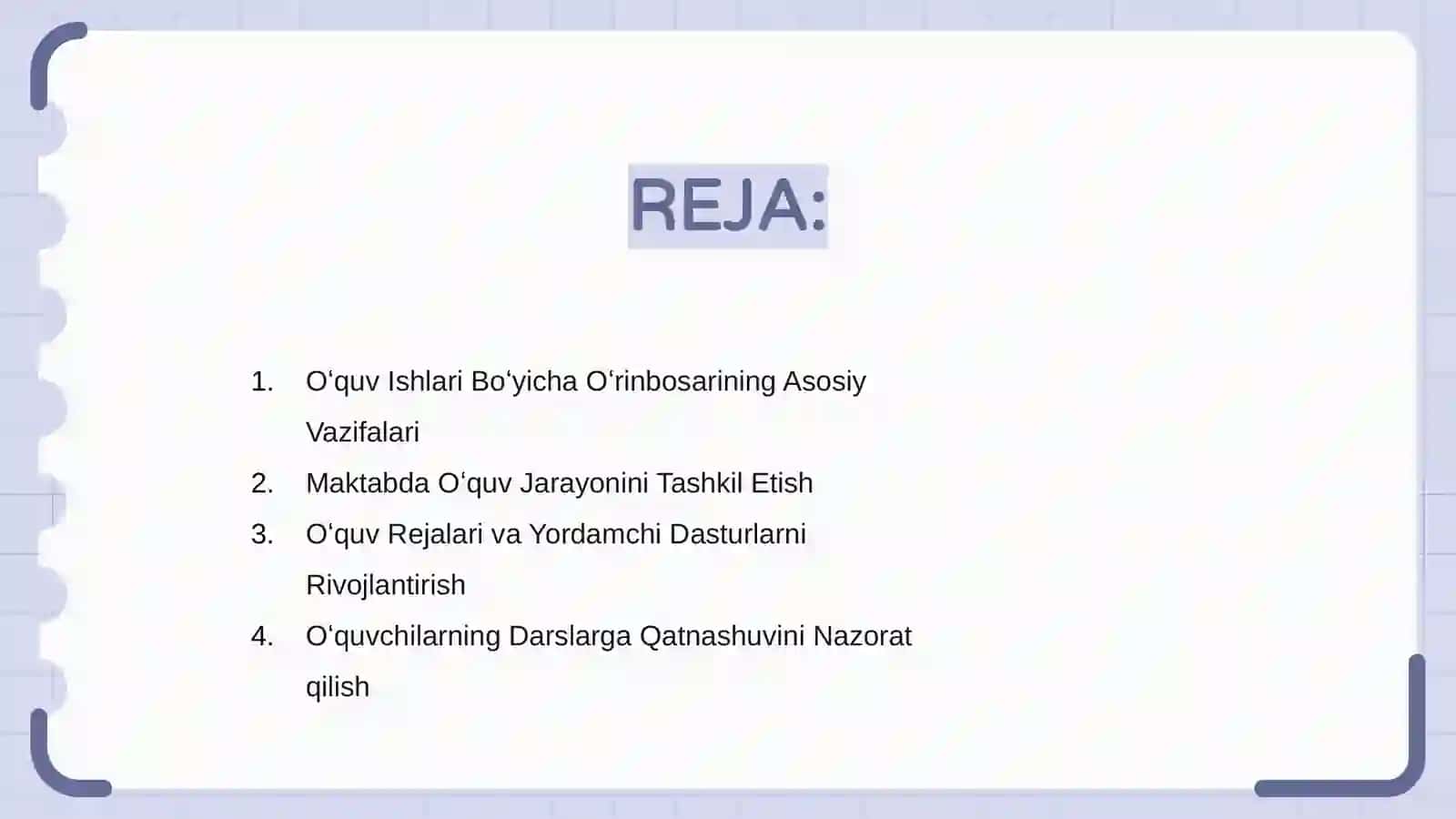 Maktabning oʻquv ishlari boʻyicha direktor oʻrinbosarining vazifalari 2