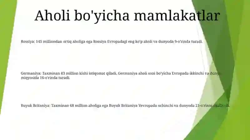 Yevropa Mamlakatlari 2