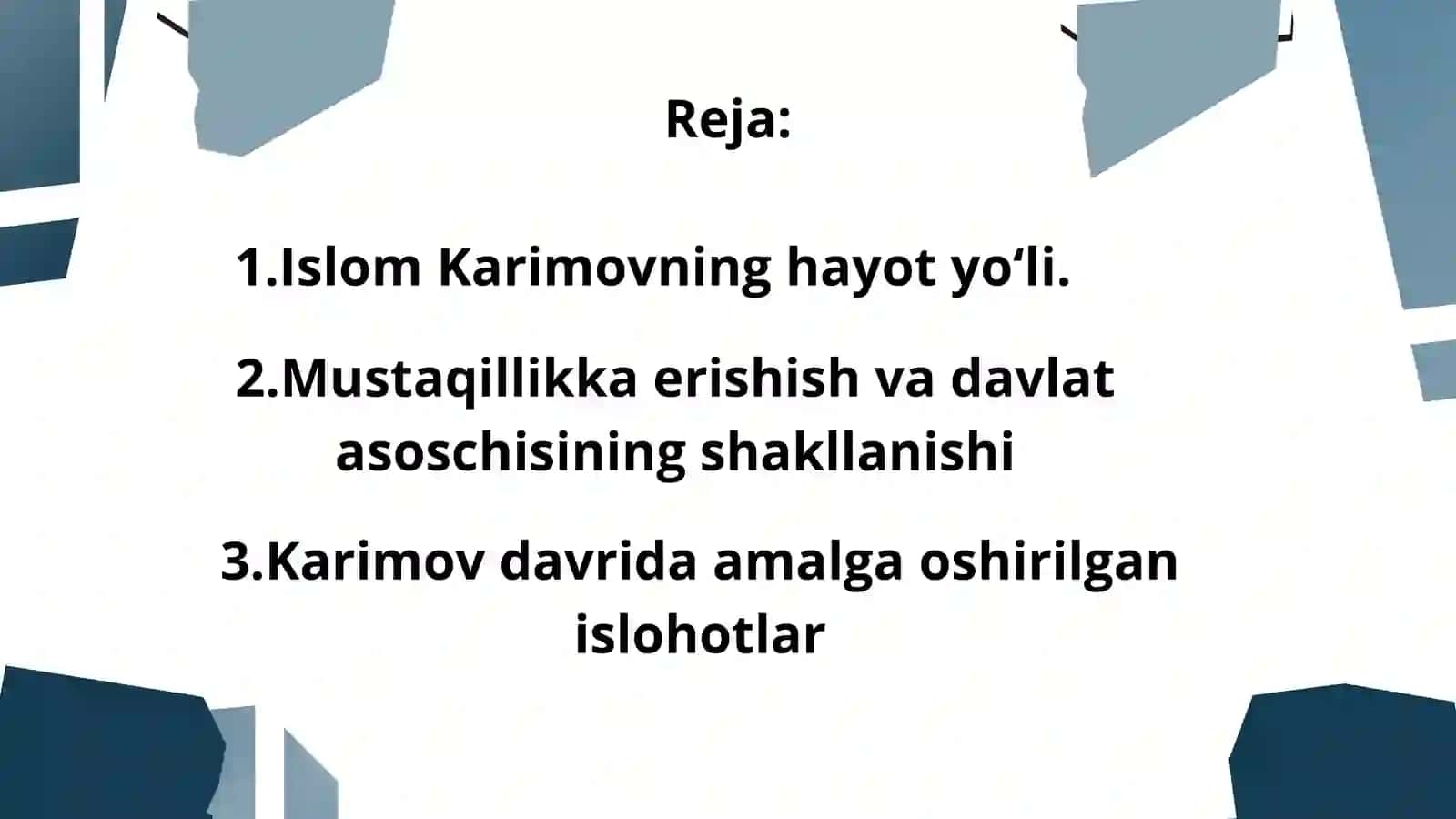 Karimovning hayot yo‘li 2