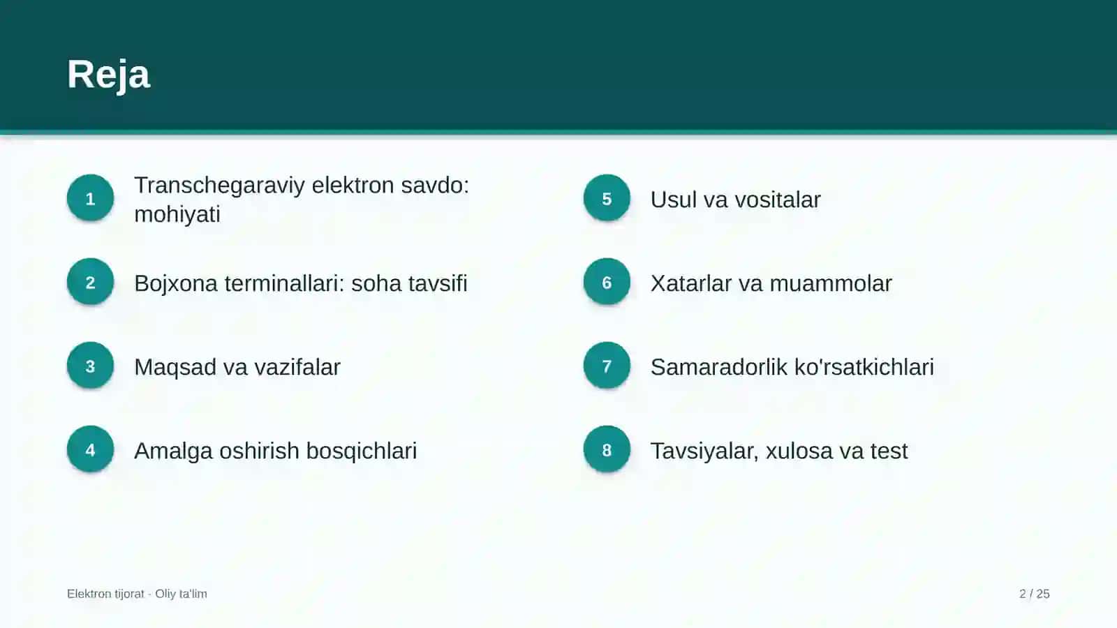 Bojxona terminallarida transchegaraviy elektron savdo 2