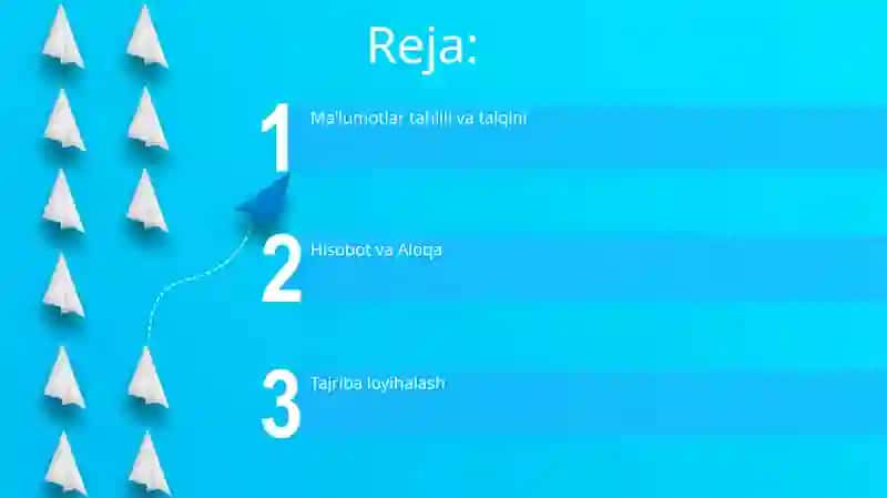 Tajribalar tashkil etish 2