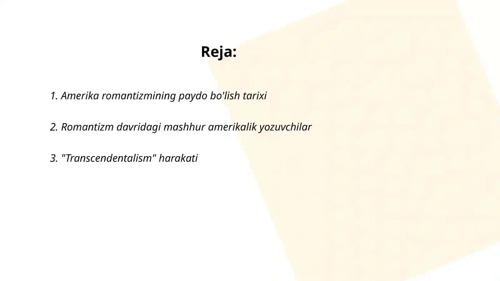 Amerika romantizm adabiyoti 2
