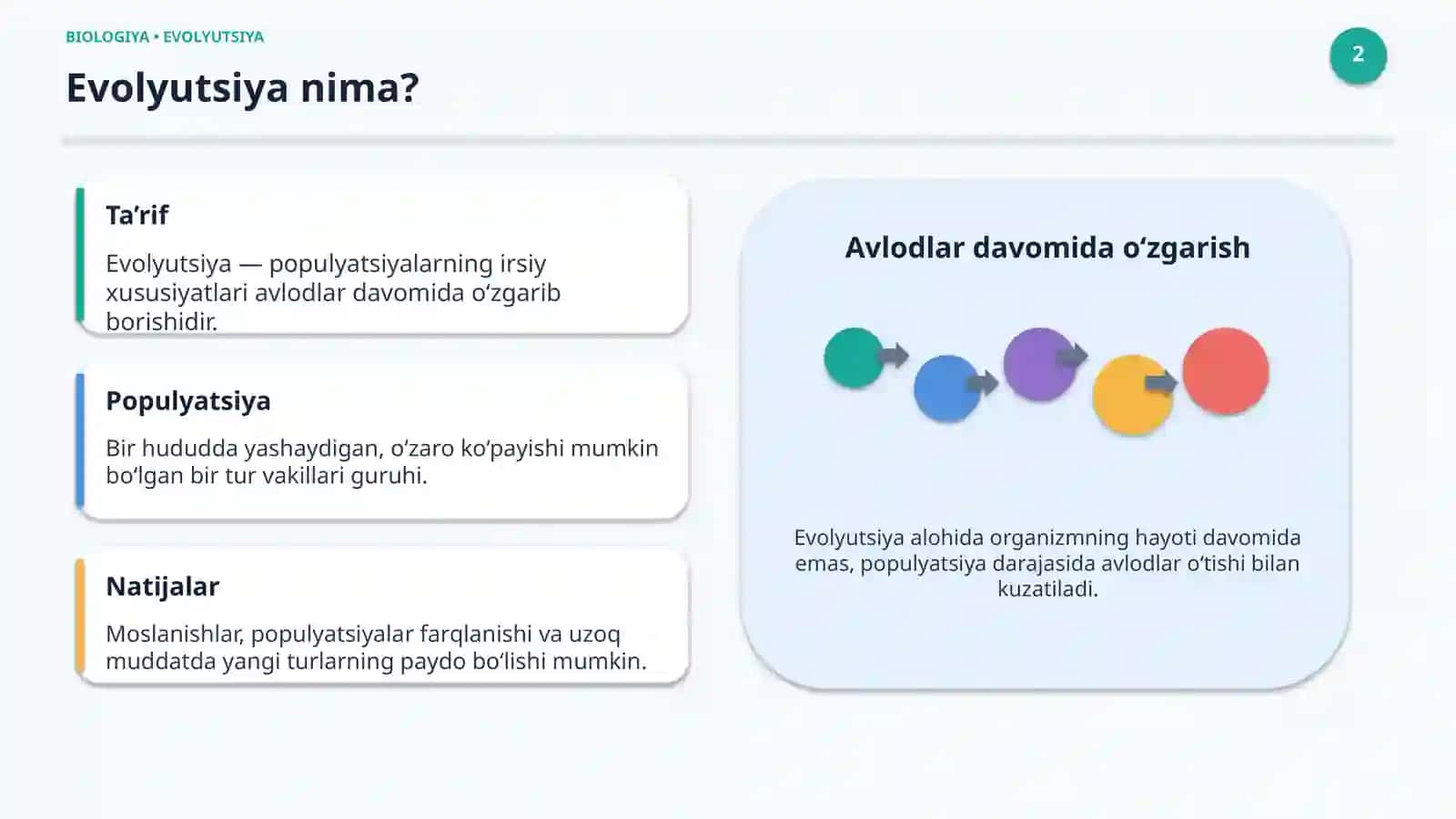 EVOLYUTSIYA VA TABIIY TANLANISH 2