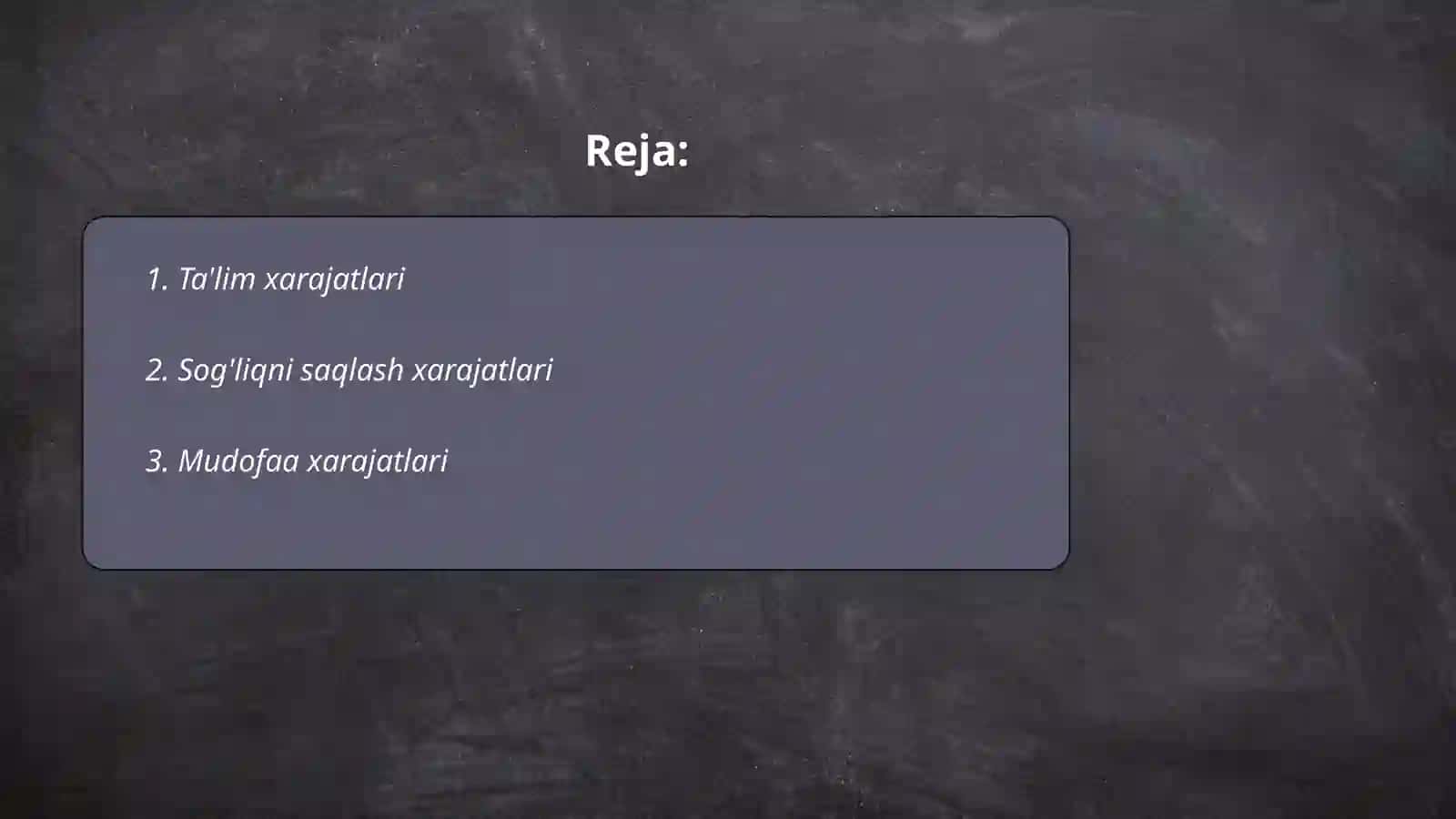 Ta'lim xarajatlari 2