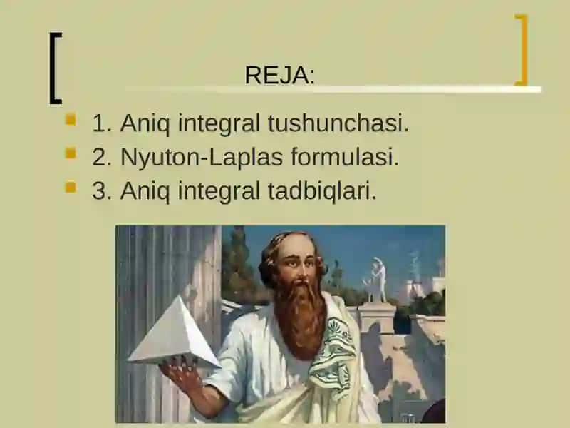 Aniq integralning xossalari 2