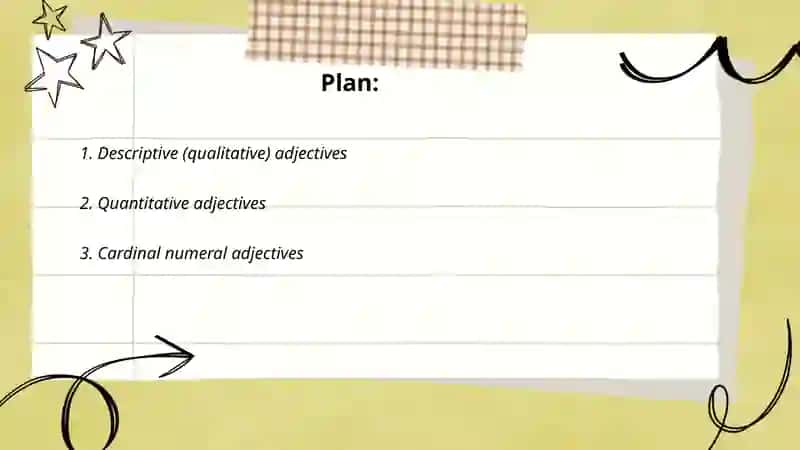 The classification of adjective 2