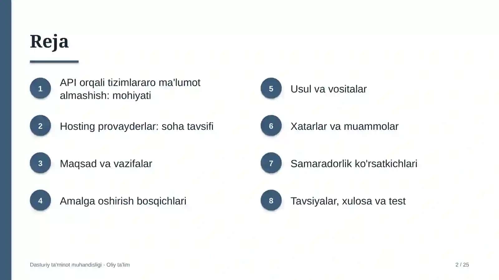 Hosting provayderlarida API orqali tizimlararo ma'lumot almashish 2