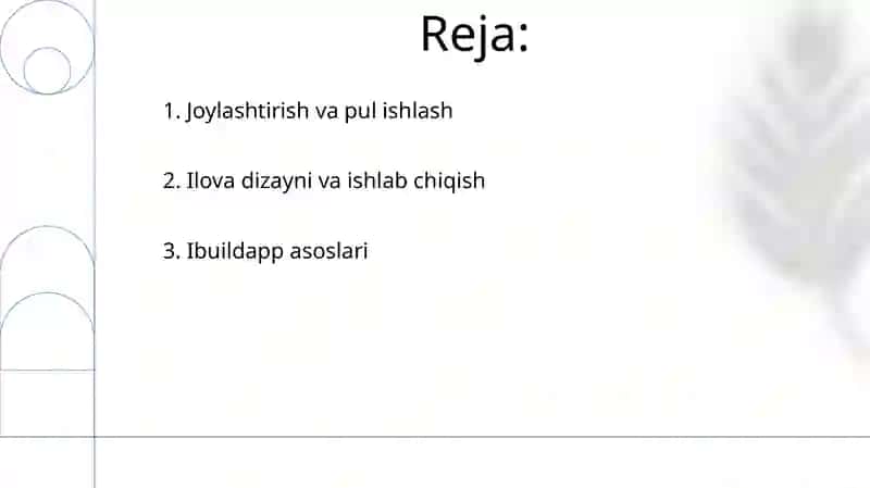 Ibuidapp tilida mobil ilova yaratish 2