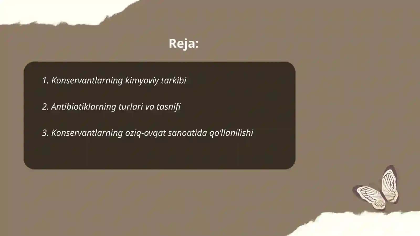 Konservantlar va antibiotiklar 2