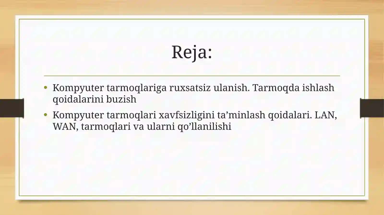 Kompyuter tarmoqlariga  ruxsatsiz kirish va buzish 2