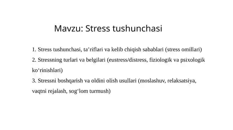 Stresstushunchasi 2