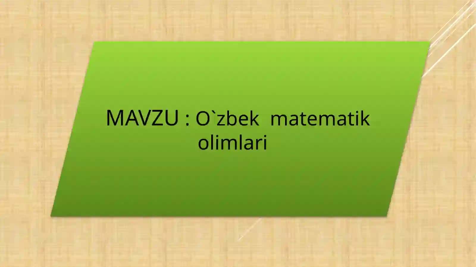 O`zbekmatematikolimlari 2