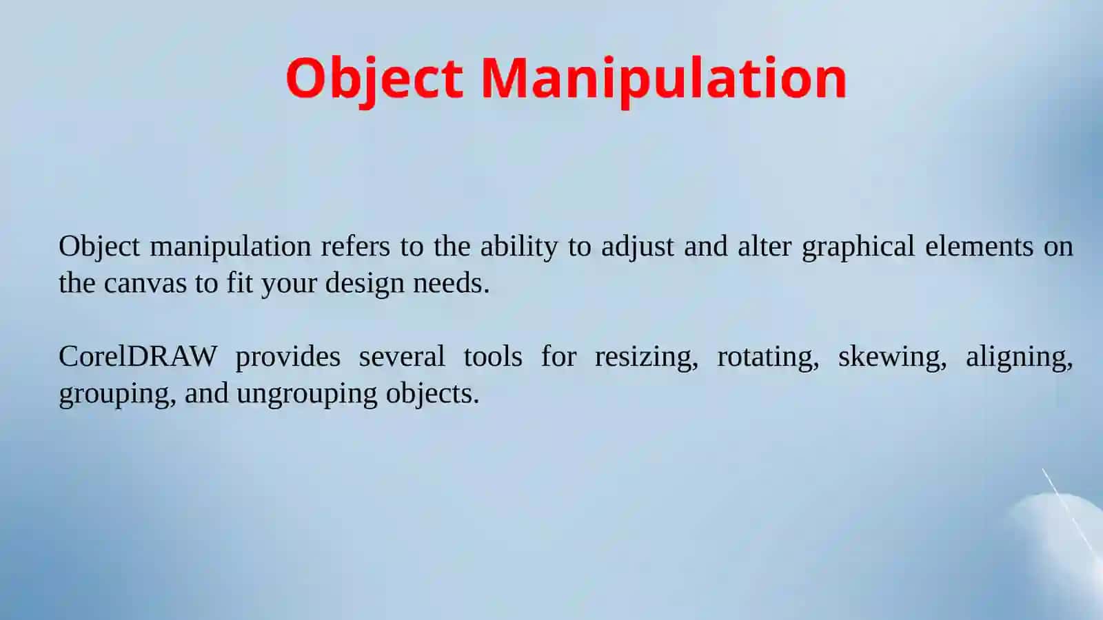 CorelDRAW: Composition and Object Manipulation 2