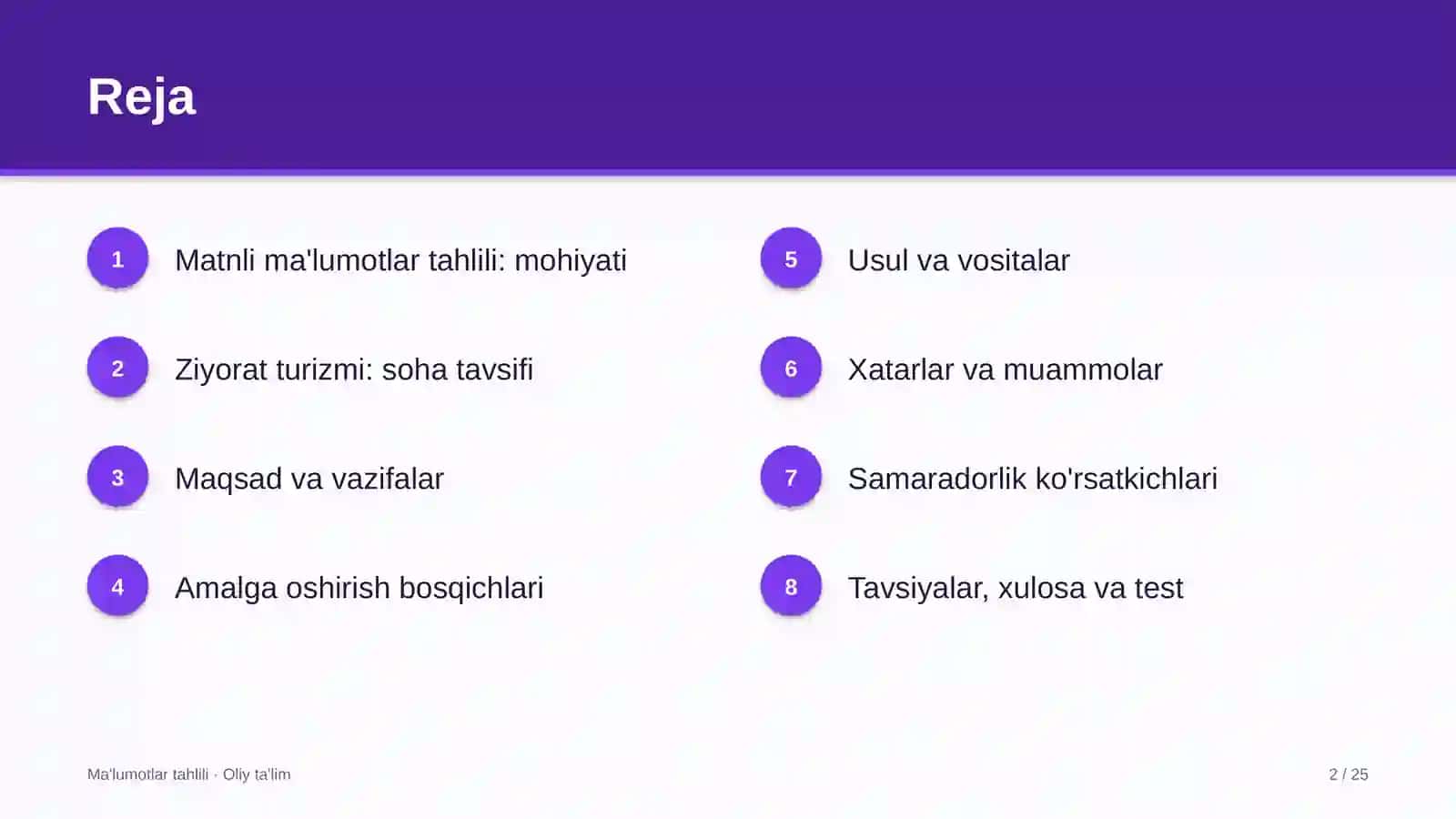 Ziyorat turizmida matnli ma'lumotlarni tahlil qilish 2