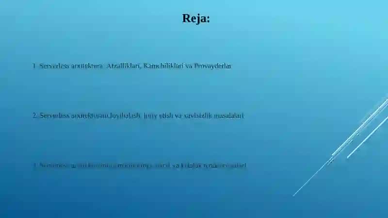 Serverless arxitektura tahlili 2