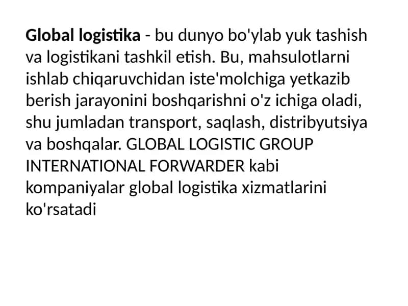 Global logistika 2