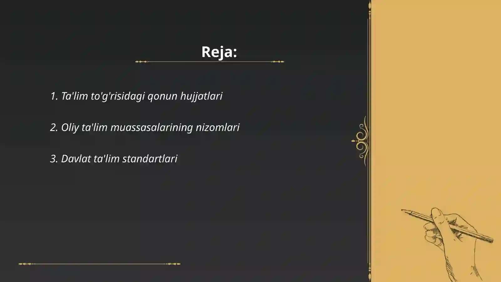 Taʼlim muassasasini boshqarishga doir huquqiy meʼyoriy hujjatlar 2