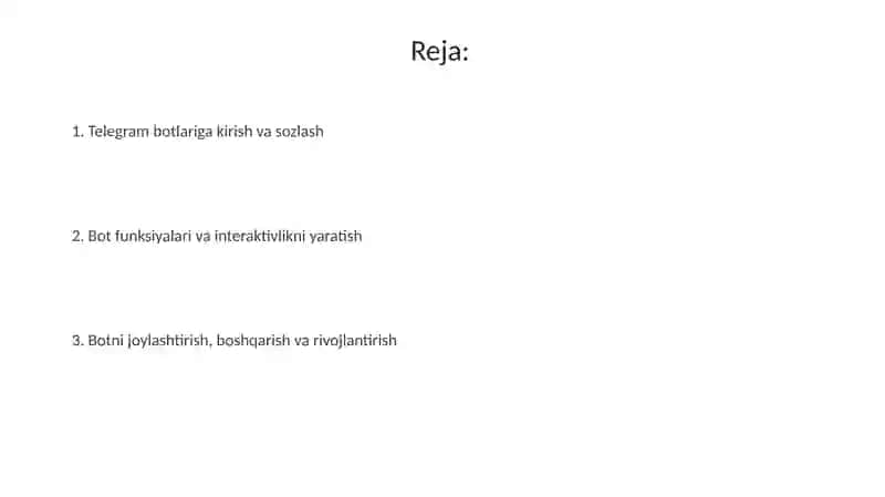 Telegram botlari yaratish 2
