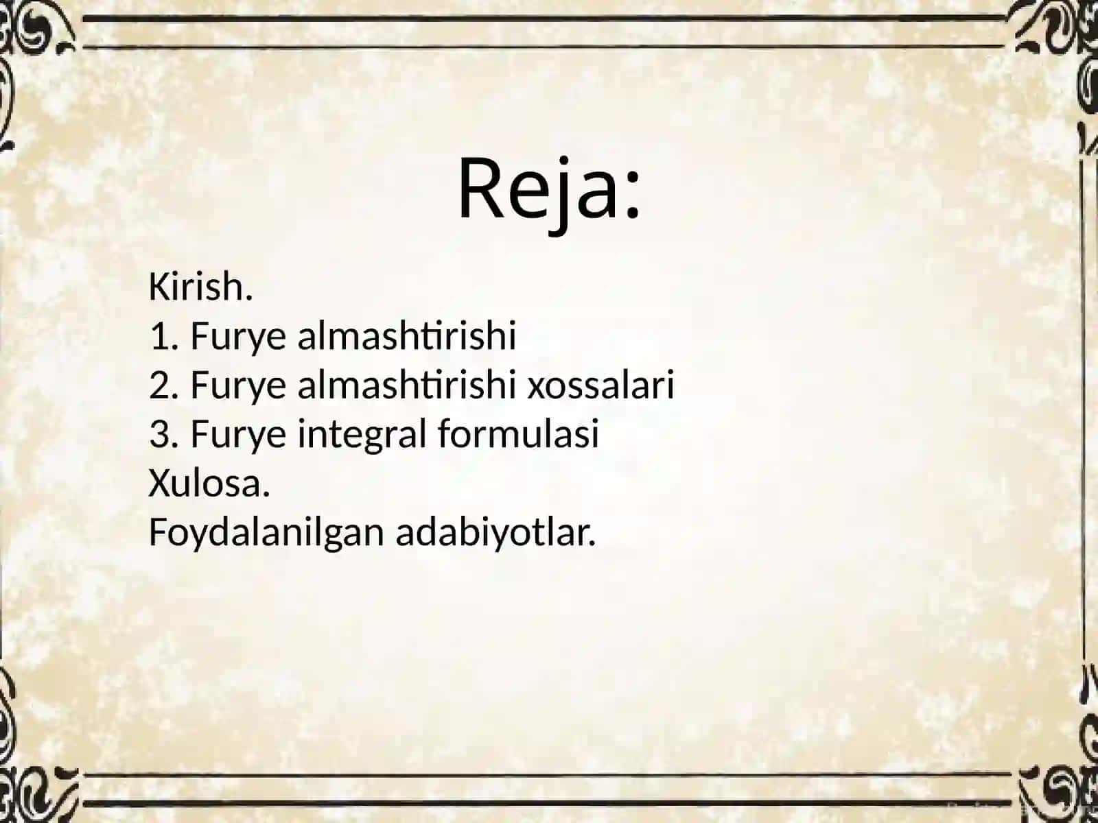 Furye integrali 2
