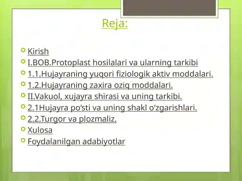 Protoplast hosilalari 2