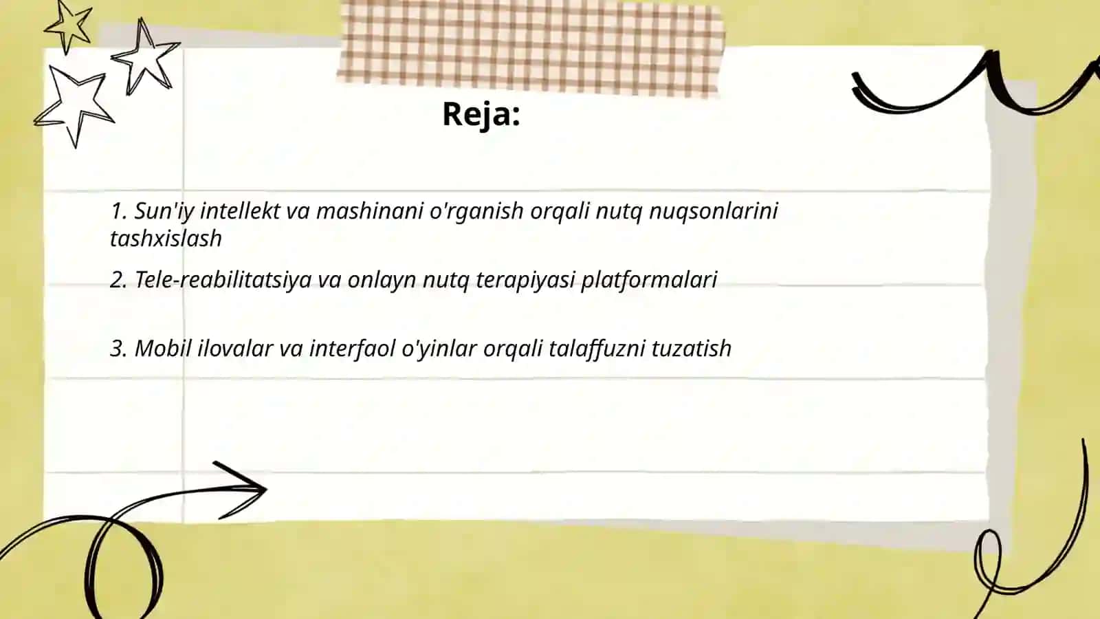 Defektalogiya yo'nalishi 2
