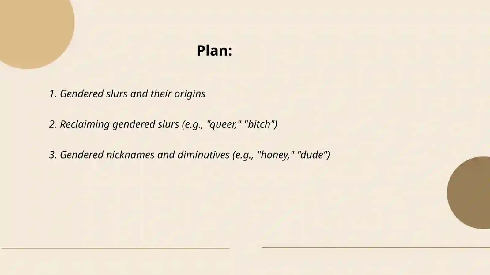 Slangs. Words and gender 2